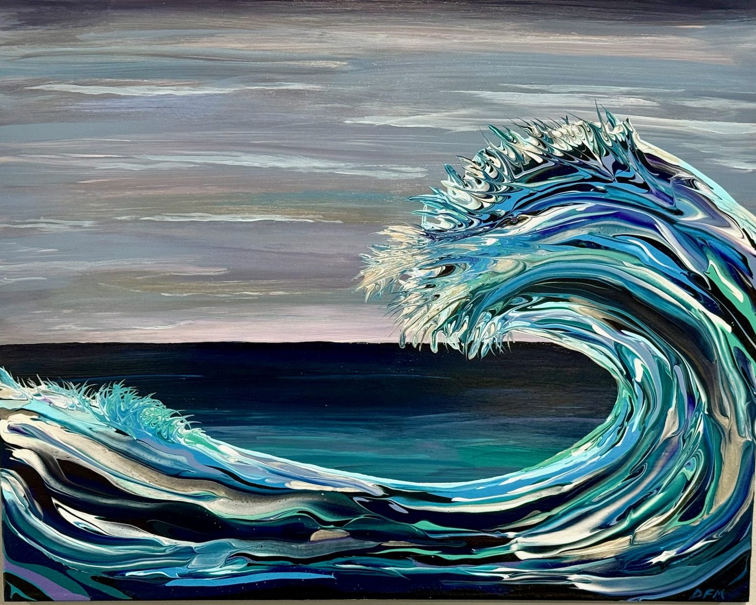 “Dragon of the Deep” 
16 x 20 abstract impressionism in acrylic

